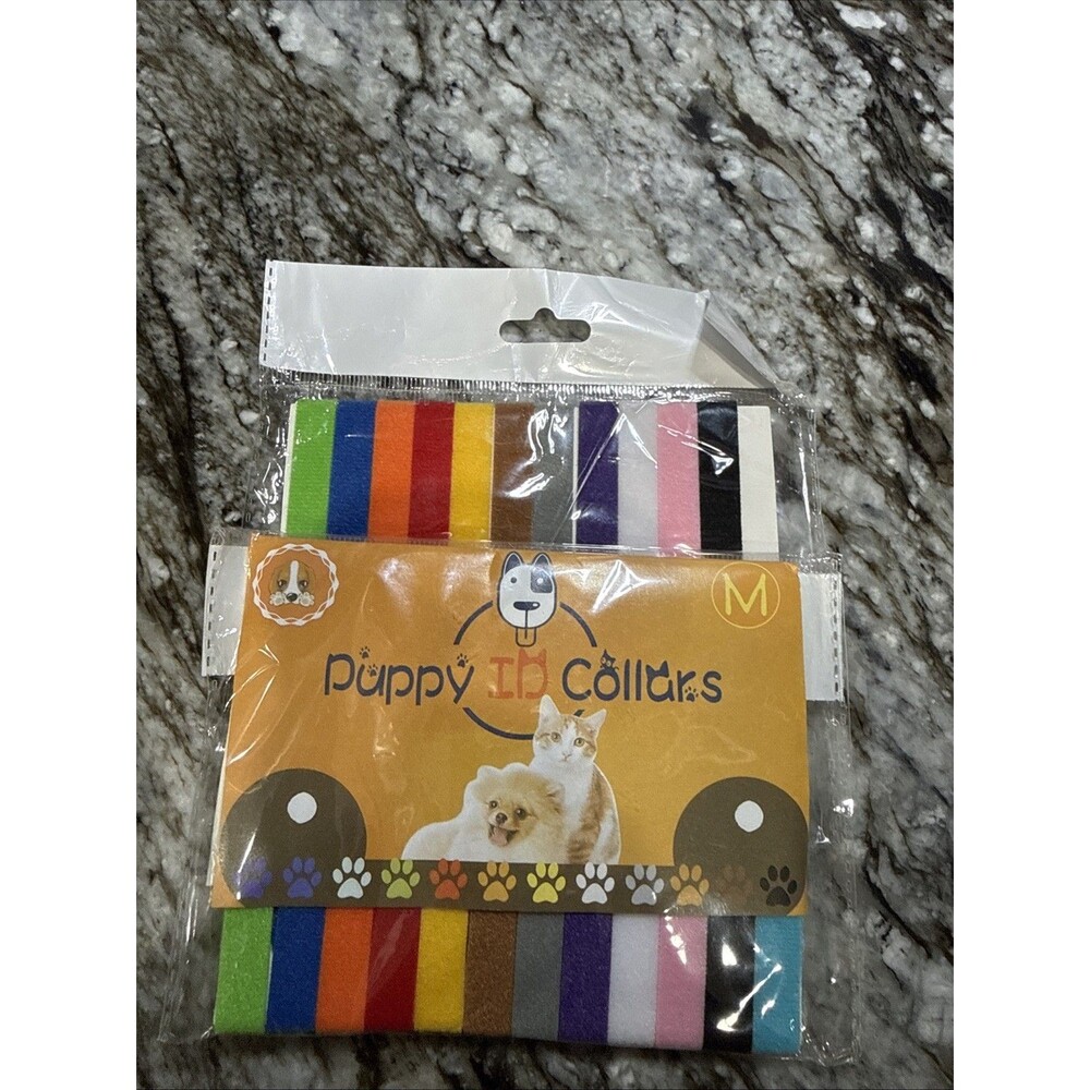 Lot of 23 Color Puppy/Kitten ID Collars Soft Adjustable & Reusable